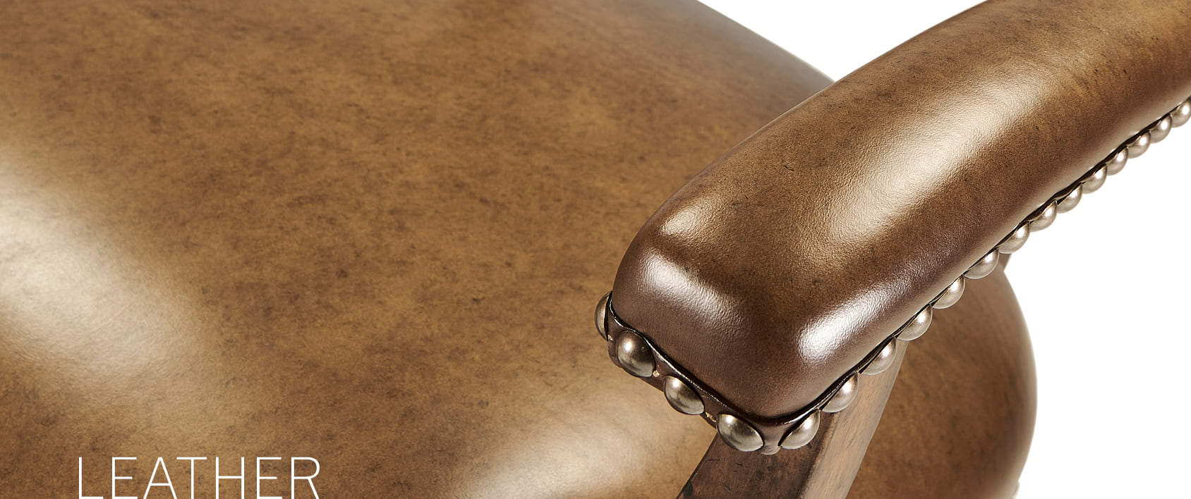 Hand-coloured cowhide leather